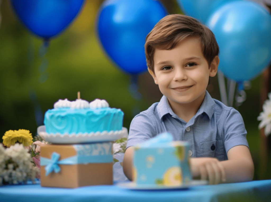 Kids’ party in a beautifully decorated venue with themed activities, smiling children, and creative setups.