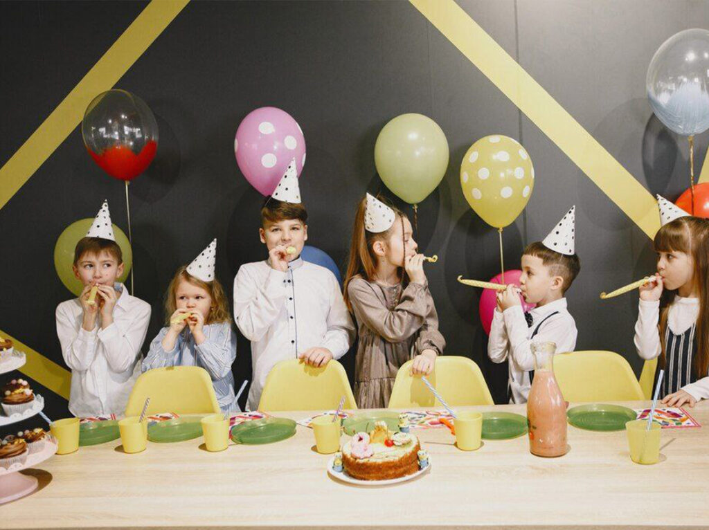 Budget-friendly birthday party venue in Abu Dhabi with colorful decorations and fun activities for kids.